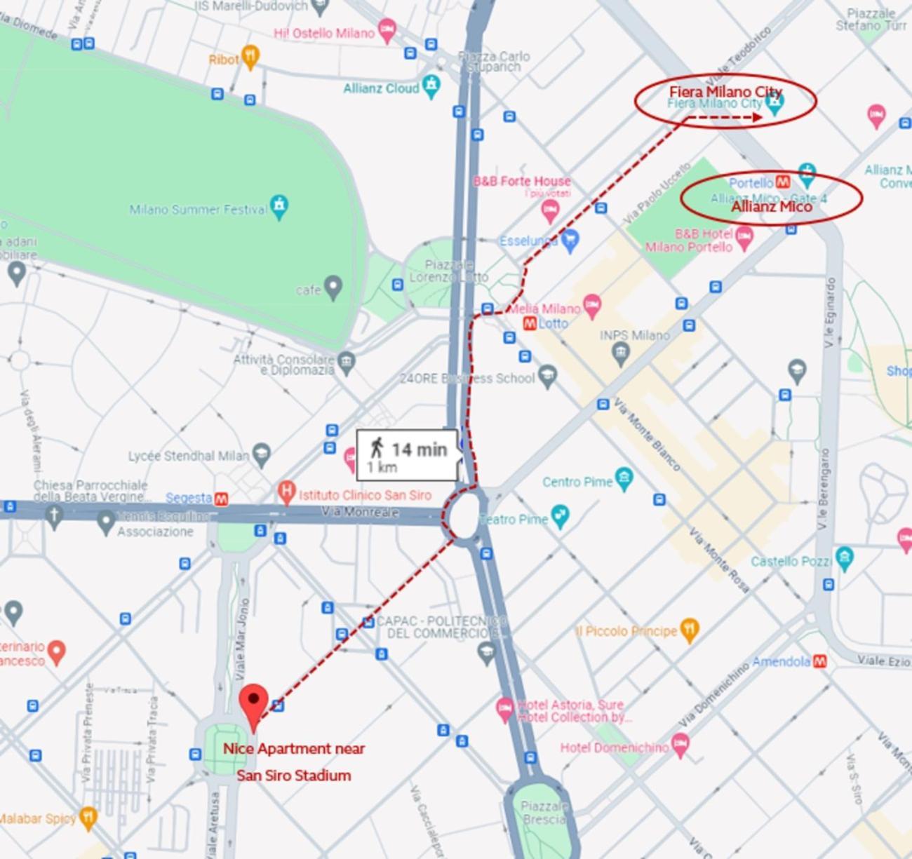 Nice Apartment Near San Siro Milan Luaran gambar